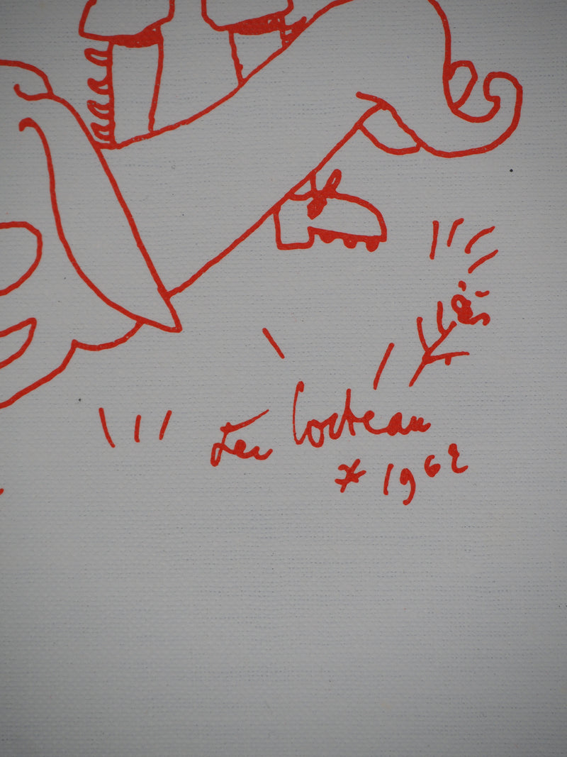 Jean COCTEAU : Chasseur er son chien, Lithographie originale (photo de détail 2) - Crédit photo : Galerie Art.Paris