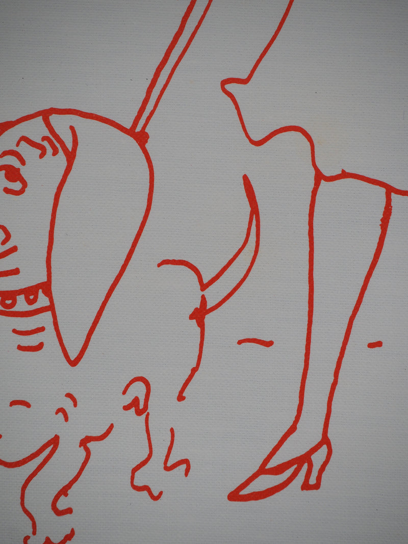 Jean COCTEAU : Chien, la promenade, Lithographie originale (photo de détail 5) - Crédit photo : Galerie Art.Paris