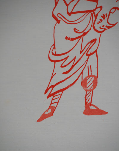 Jean COCTEAU : Le jeune chasseur, Lithographie originale (photo de détail 3) - Crédit photo : Galerie Art.Paris
