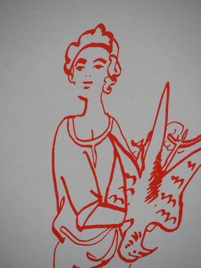 Jean COCTEAU : Le jeune chasseur, Lithographie originale (photo de détail 4) - Crédit photo : Galerie Art.Paris