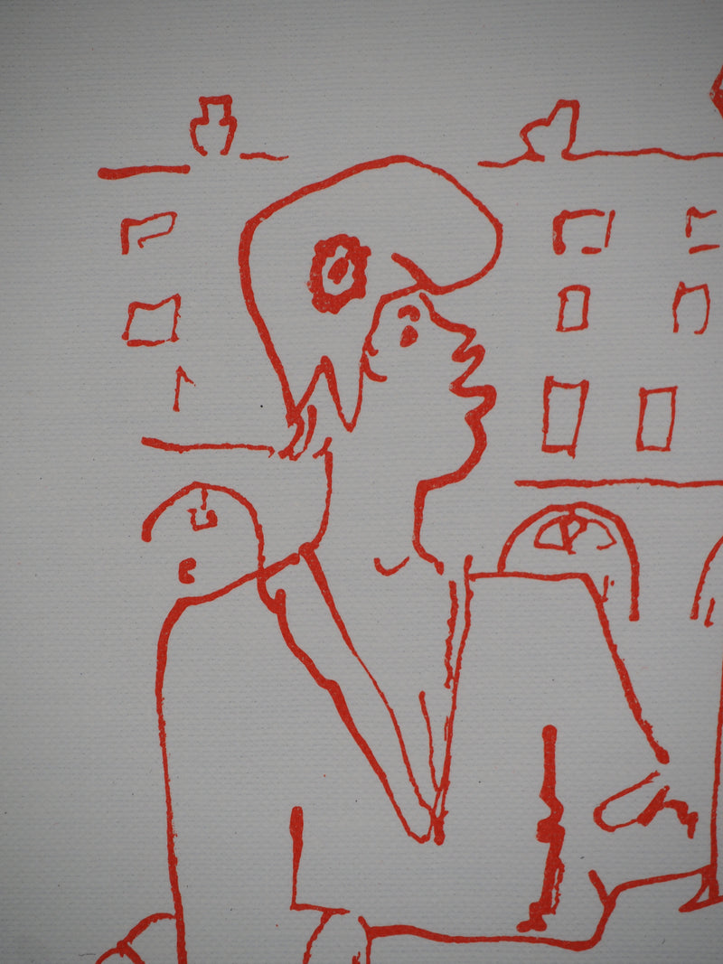 Jean COCTEAU : Le repas révolutionnaire, Lithographie originale (photo de détail 4) - Crédit photo : Galerie Art.Paris
