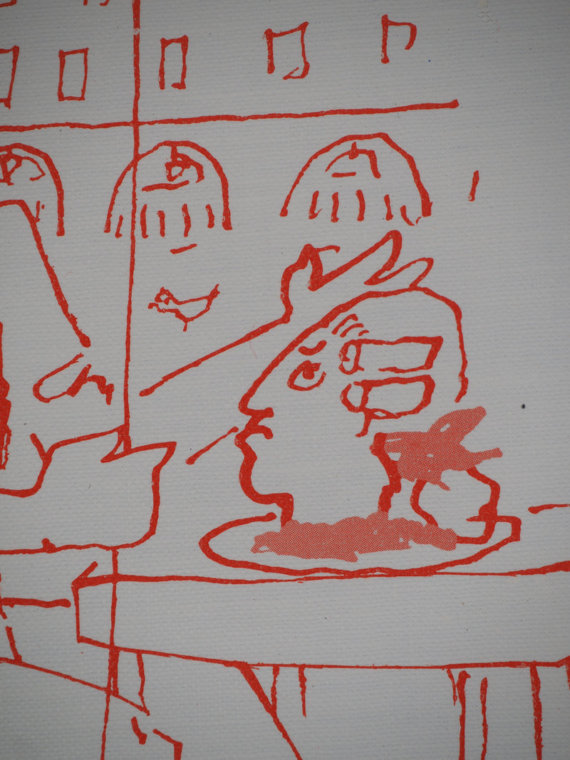 Jean COCTEAU : Le repas révolutionnaire, Lithographie originale (photo de détail 5) - Crédit photo : Galerie Art.Paris