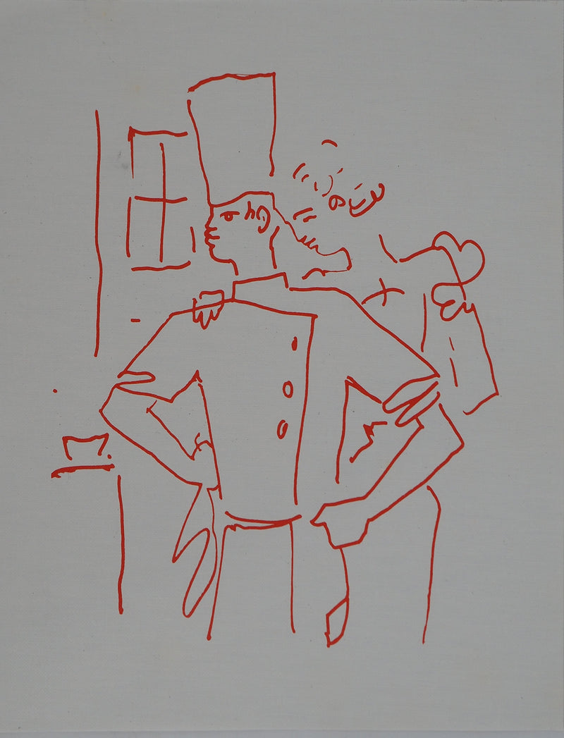 Jean COCTEAU : La fiancée du cuisinier, Lithographie originale (vue générale) - Crédit photo : Galerie Art.Paris