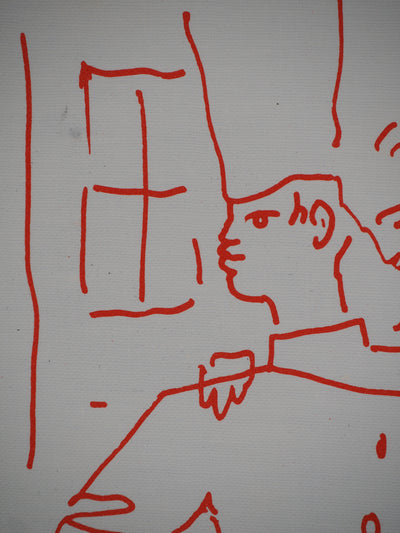 Jean COCTEAU : La fiancée du cuisinier, Lithographie originale (photo de détail 3) - Crédit photo : Galerie Art.Paris