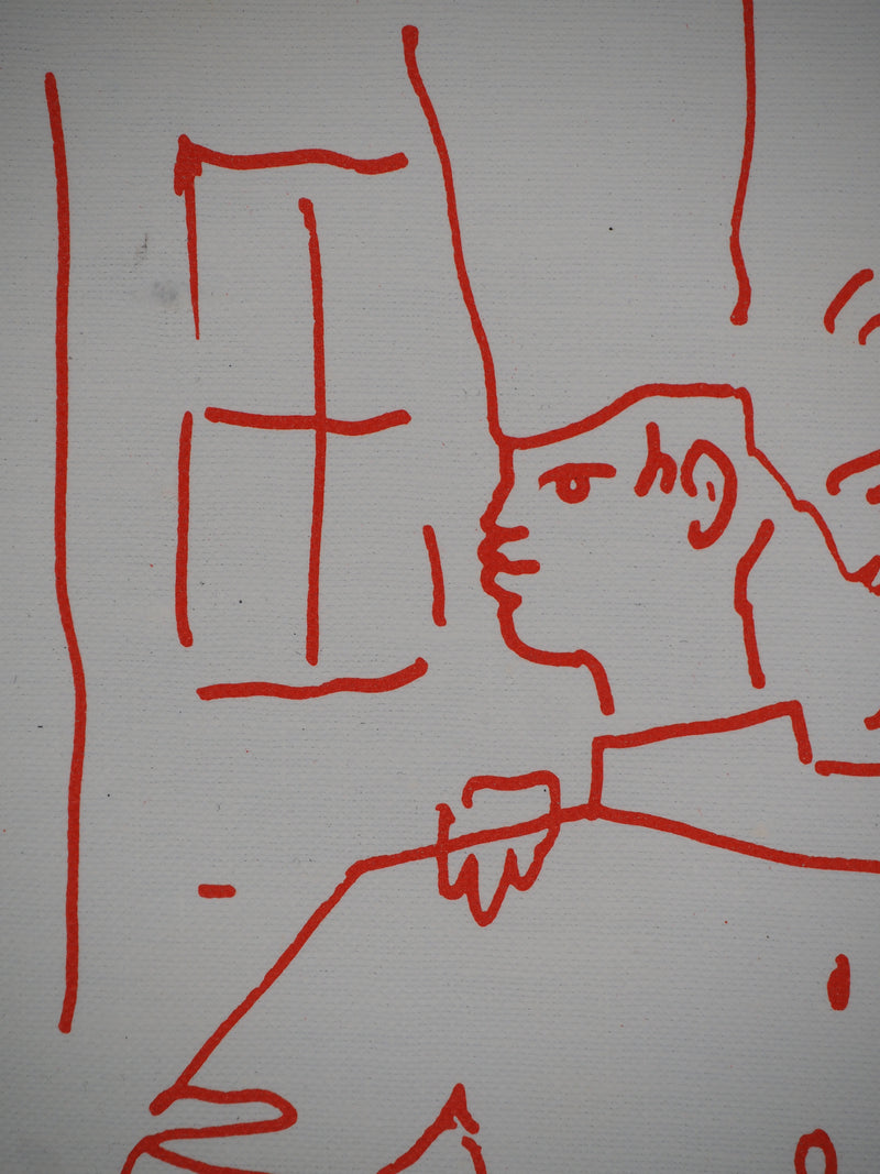 Jean COCTEAU : La fiancée du cuisinier, Lithographie originale (photo de détail 3) - Crédit photo : Galerie Art.Paris