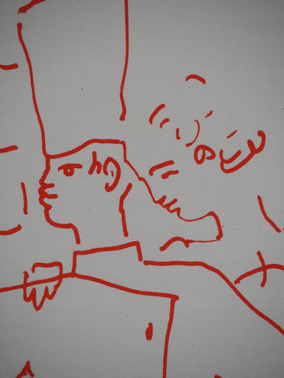 Jean COCTEAU : La fiancée du cuisinier, Lithographie originale (photo de détail 4) - Crédit photo : Galerie Art.Paris