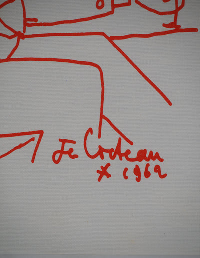 Jean COCTEAU : Après un bon repas, la digestion, Lithographie originale (photo de détail 2) - Crédit photo : Galerie Art.Paris
