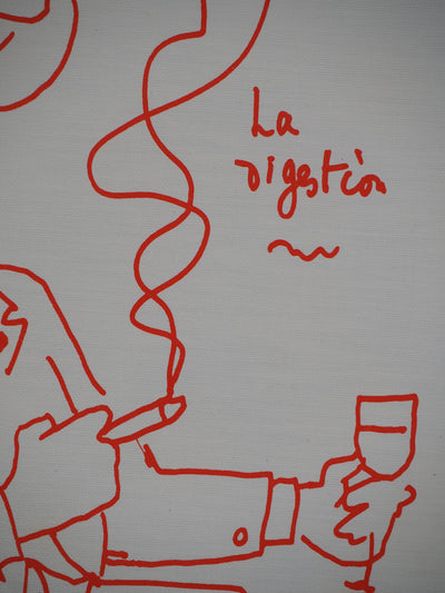 Jean COCTEAU : Après un bon repas, la digestion, Lithographie originale (photo de détail 5) - Crédit photo : Galerie Art.Paris