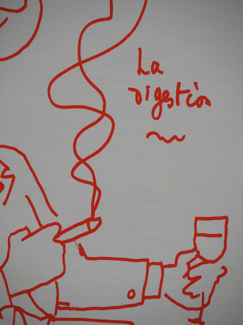 Jean COCTEAU : Après un bon repas, la digestion, Lithographie originale (photo de détail 5) - Crédit photo : Galerie Art.Paris