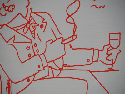 Jean COCTEAU : Après un bon repas, la digestion, Lithographie originale (photo de détail 6) - Crédit photo : Galerie Art.Paris