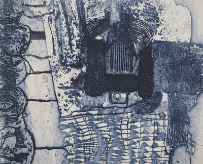 Jean-Pierre VIELFAURE : Composition bleue, Gravure originale signée