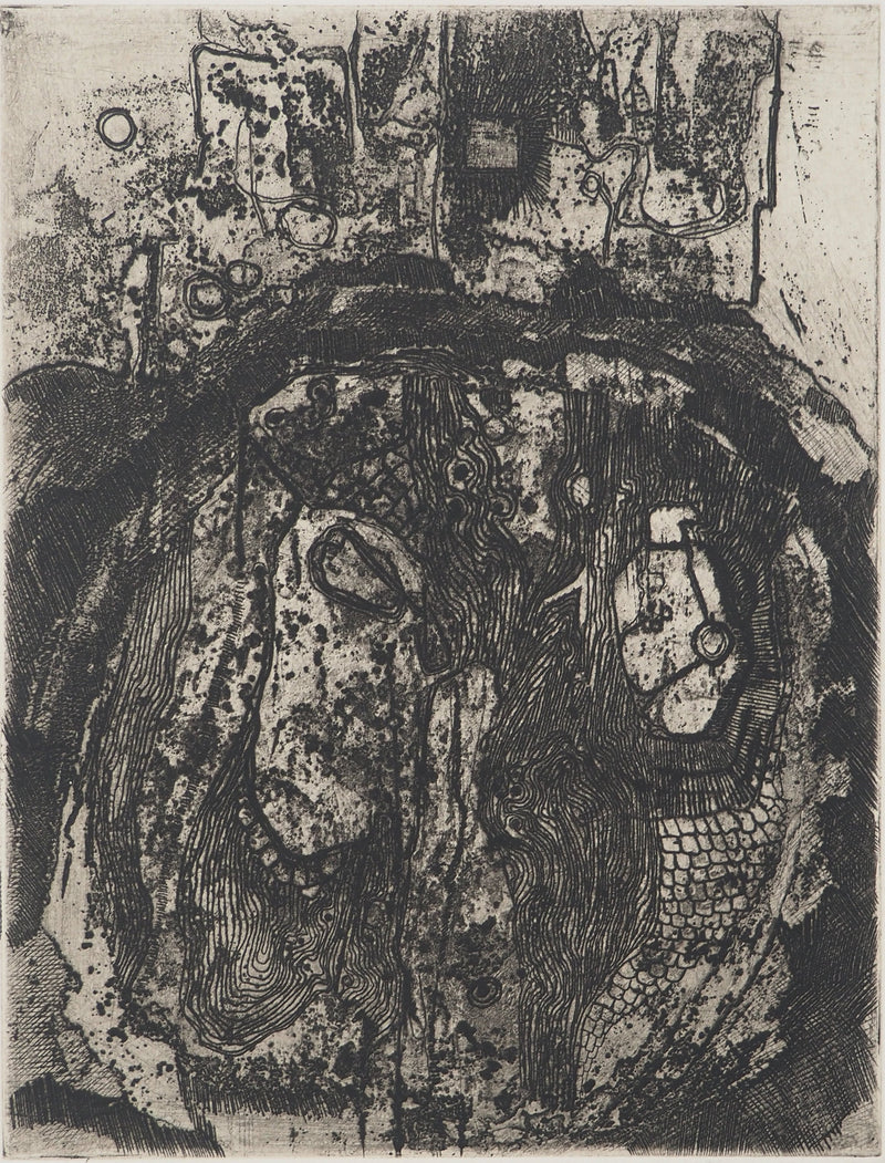 Jean-Pierre VIELFAURE : Obscurité, Gravure originale signée