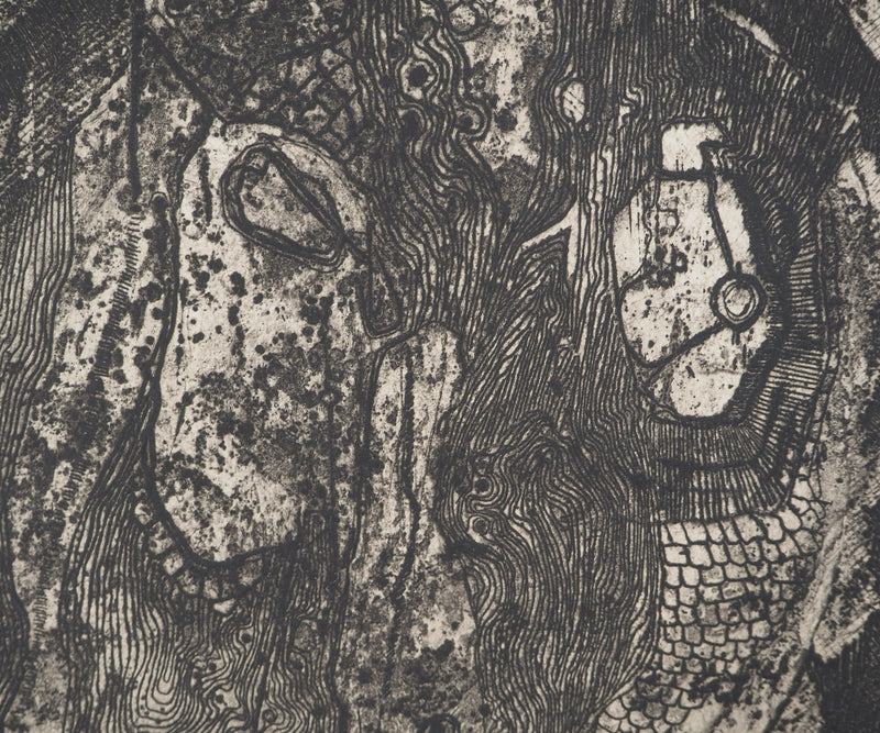 Jean-Pierre VIELFAURE : Obscurité, Gravure originale signée