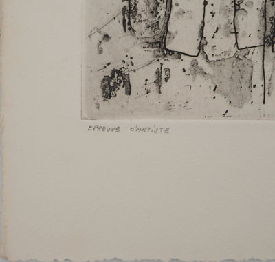 Jean-Pierre VIELFAURE : Silhouettes en suspens, Gravure originale signée