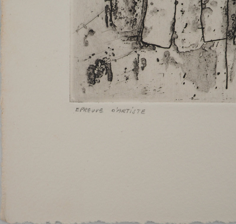 Jean-Pierre VIELFAURE : Silhouettes en suspens, Gravure originale signée