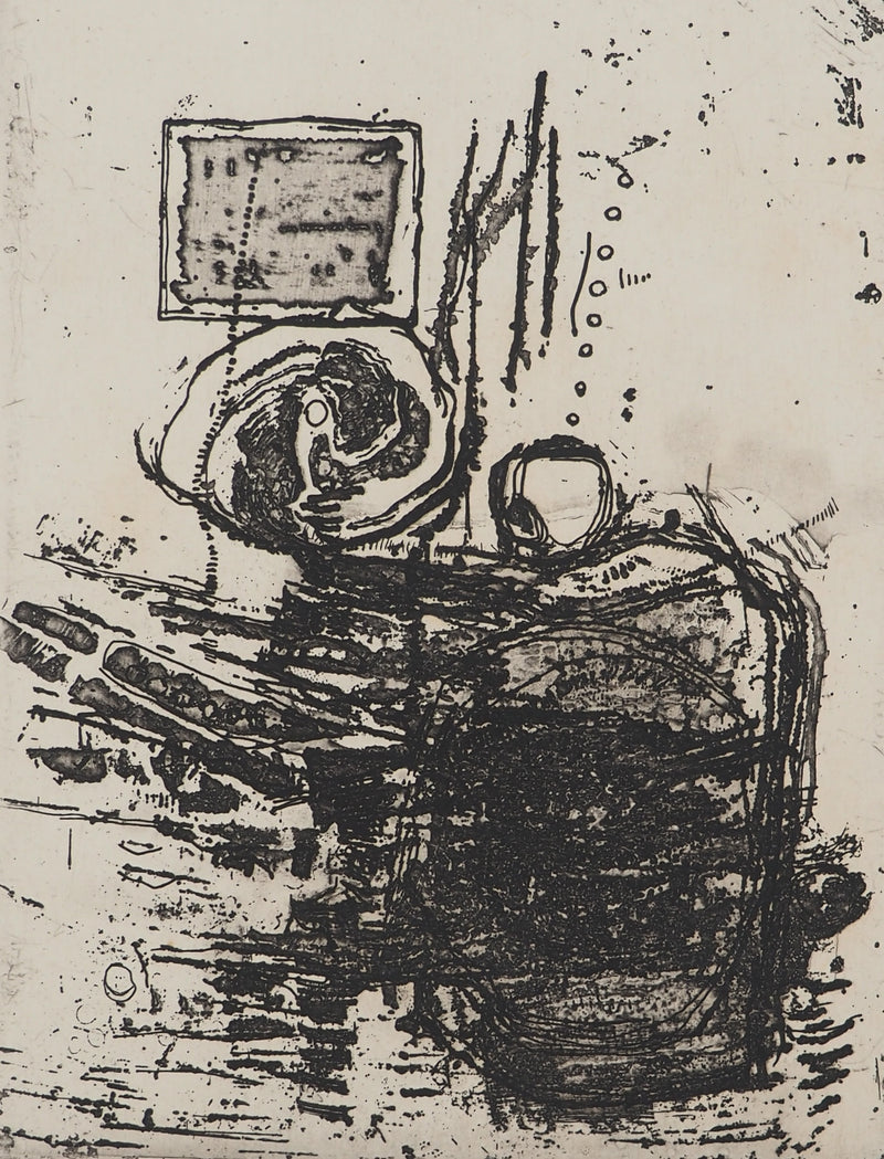 Jean-Pierre VIELFAURE : Enfant abstrait, Gravure originale signée