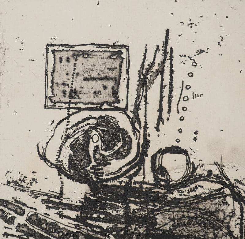 Jean-Pierre VIELFAURE : Enfant abstrait, Gravure originale signée