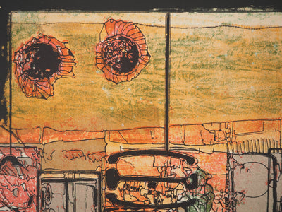 Jean-Pierre VIELFAURE : Architecture abstraite, Lithographie originale signée