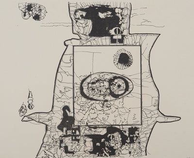 Jean-Pierre VIELFAURE : Chambre intérieure II, Sérigraphie originale signée