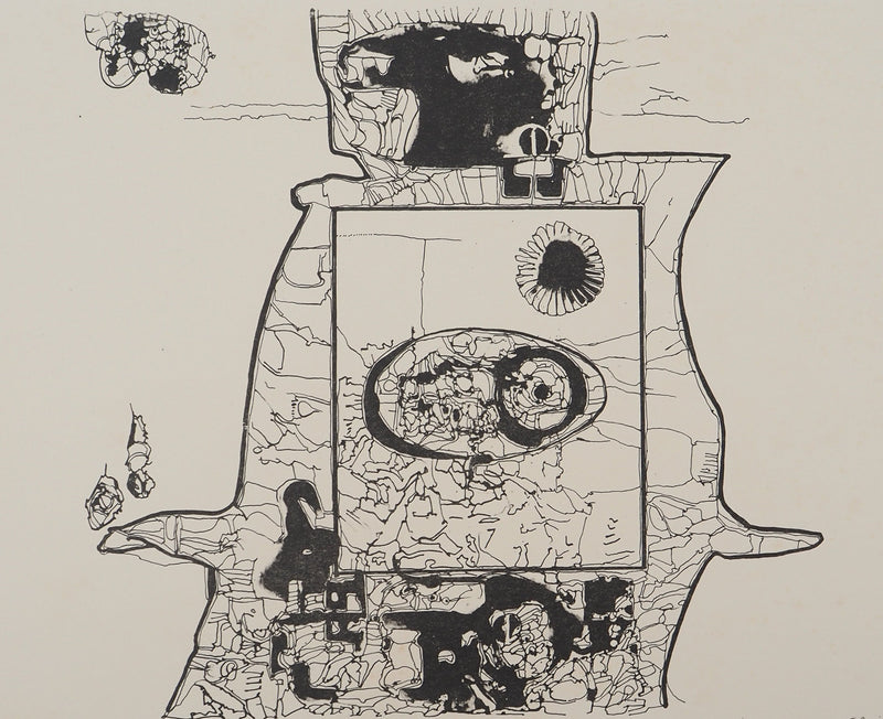 Jean-Pierre VIELFAURE : Chambre intérieure II, Sérigraphie originale signée