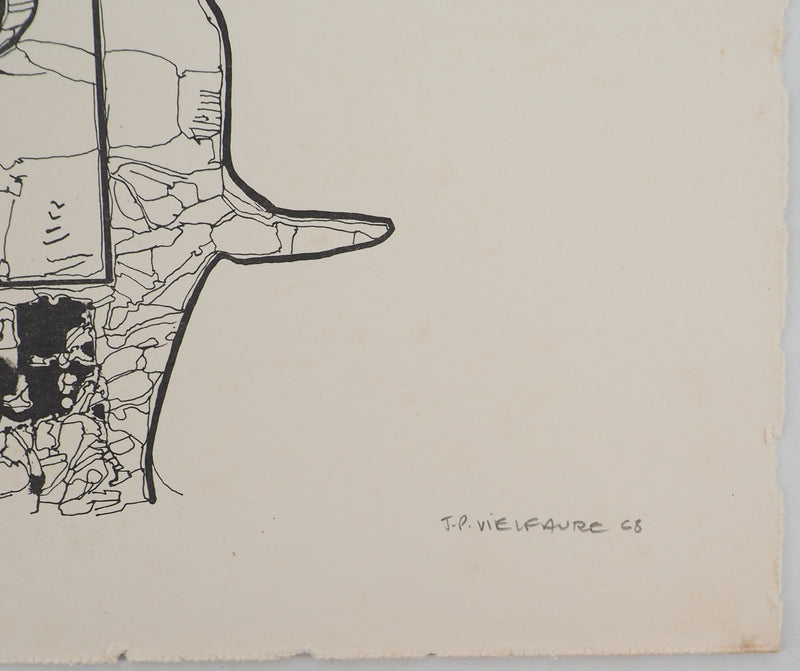 Jean-Pierre VIELFAURE : Chambre intérieure II, Sérigraphie originale signée