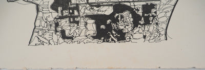 Jean-Pierre VIELFAURE : Chambre intérieure II, Sérigraphie originale signée