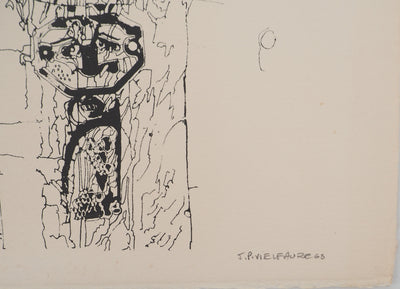 Jean-Pierre VIELFAURE : Ville souterraine, Sérigraphie originale signée