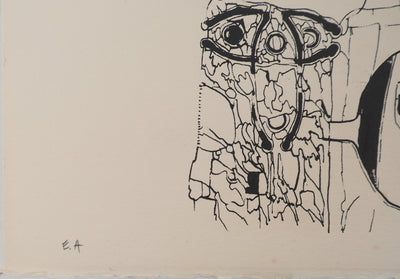 Jean-Pierre VIELFAURE : Ville souterraine, Sérigraphie originale signée