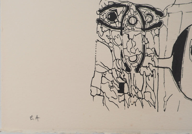 Jean-Pierre VIELFAURE : Ville souterraine, Sérigraphie originale signée