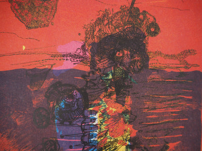 Jean-Pierre VIELFAURE : Mécanisme absrait, Lithographie originale signée