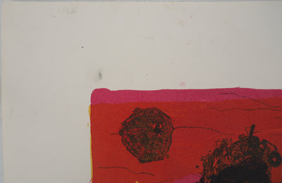 Jean-Pierre VIELFAURE : Mécanisme absrait, Lithographie originale signée