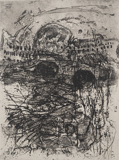 Jean-Pierre VIELFAURE : Chaos intérieur, Gravure originale signée