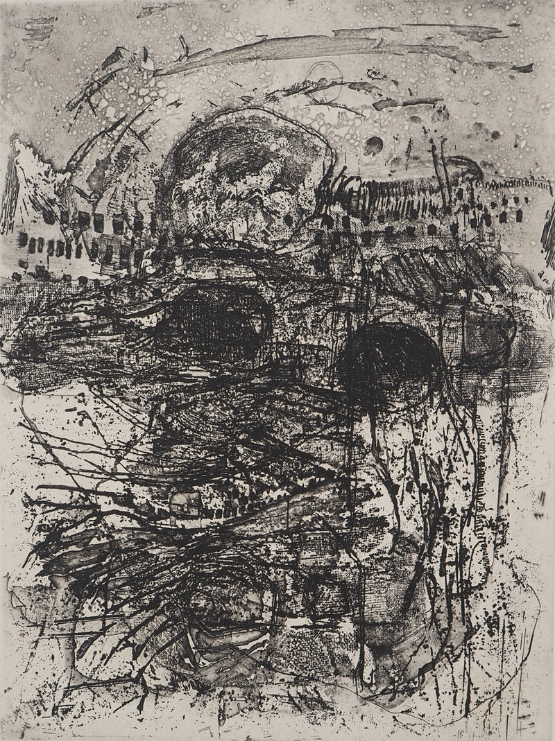 Jean-Pierre VIELFAURE : Chaos intérieur, Gravure originale signée