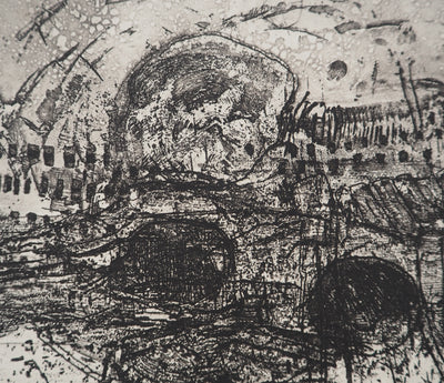 Jean-Pierre VIELFAURE : Chaos intérieur, Gravure originale signée