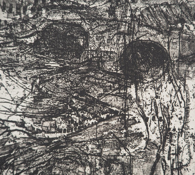 Jean-Pierre VIELFAURE : Chaos intérieur, Gravure originale signée