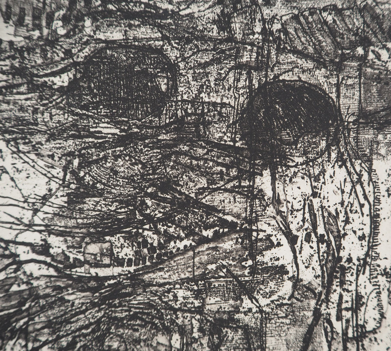 Jean-Pierre VIELFAURE : Chaos intérieur, Gravure originale signée