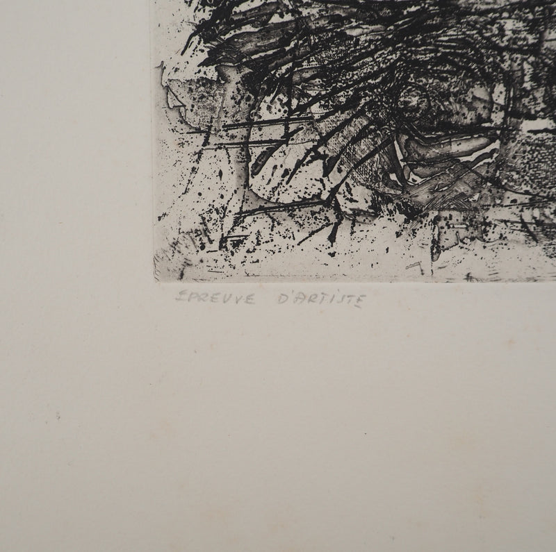 Jean-Pierre VIELFAURE : Chaos intérieur, Gravure originale signée