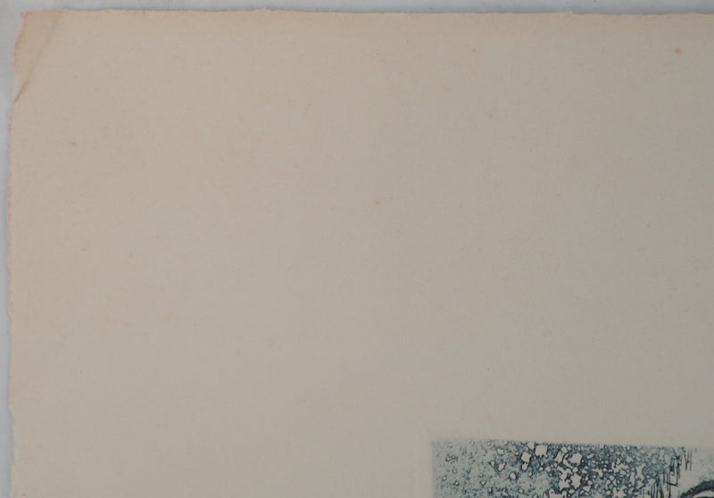 Jean-Pierre VIELFAURE : Figure robotique, Gravure originale signée