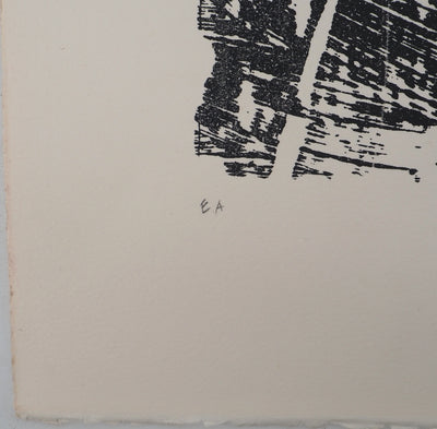 Jean-Pierre VIELFAURE : Composition aux pingouins, Sérigraphie originale signée
