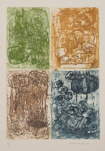 Jean-Pierre VIELFAURE : Les quatre éléments, Gravure originale signée