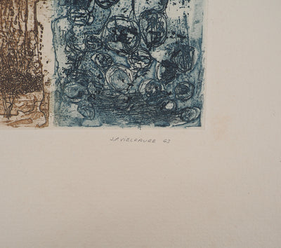 Jean-Pierre VIELFAURE : Les quatre éléments, Gravure originale signée