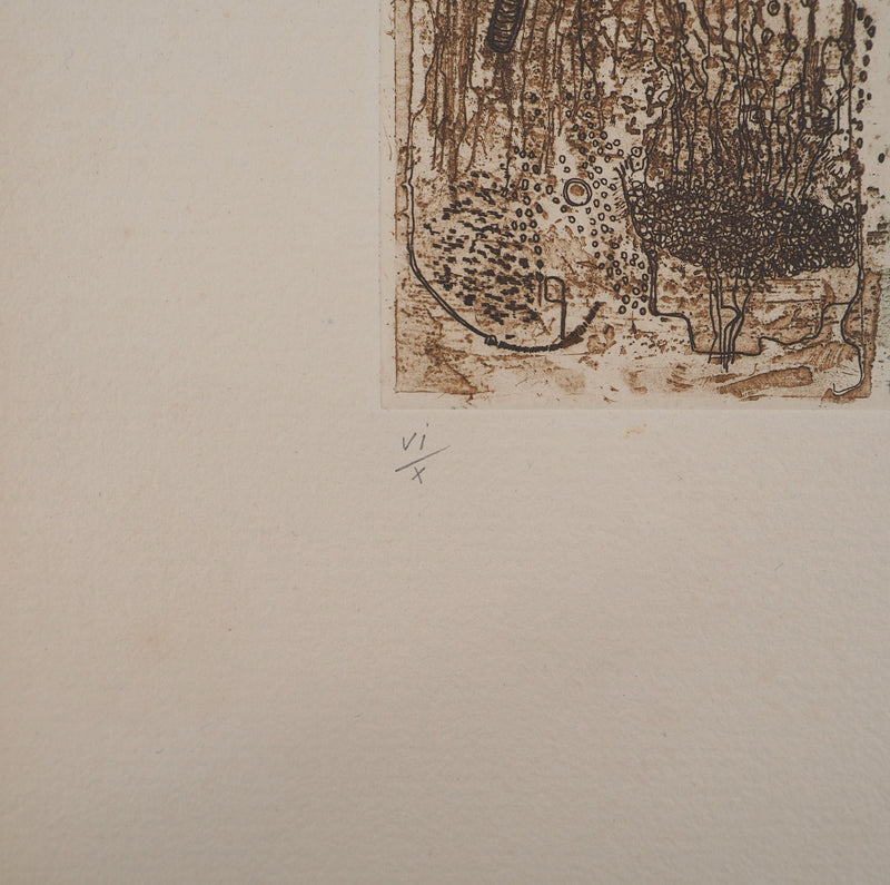 Jean-Pierre VIELFAURE : Les quatre éléments, Gravure originale signée