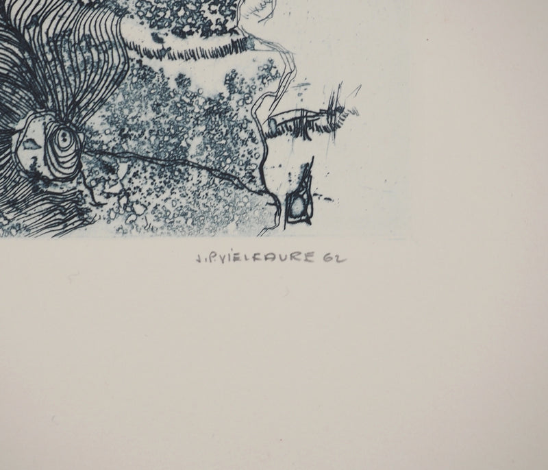 Jean-Pierre VIELFAURE : Tourbillon, Gravure originale signée
