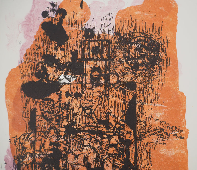 Jean-Pierre VIELFAURE : Structure abstraite, Lithographie originale signée