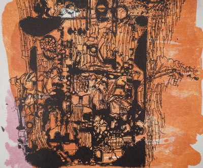 Jean-Pierre VIELFAURE : Structure abstraite, Lithographie originale signée
