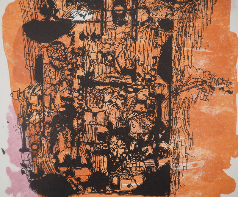 Jean-Pierre VIELFAURE : Structure abstraite, Lithographie originale signée