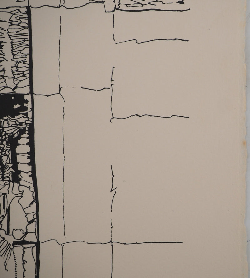 Jean-Pierre VIELFAURE : Paysage désertique, Sérigraphie originale signée