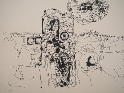 Jean-Pierre VIELFAURE : Paysage abstrait, Sérigraphie originale signée