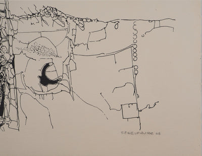 Jean-Pierre VIELFAURE : Paysage abstrait, Sérigraphie originale signée