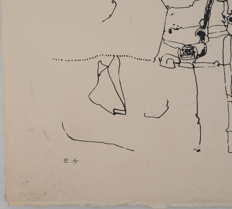 Jean-Pierre VIELFAURE : Paysage abstrait, Sérigraphie originale signée